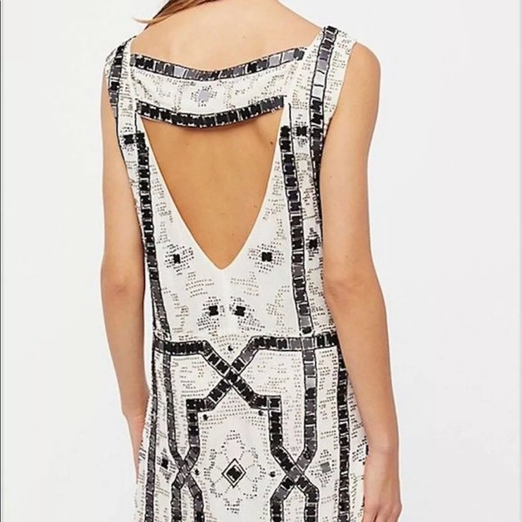 BOGO Free People Sequin Beaded Open Back Dress - Picture 3 of 11